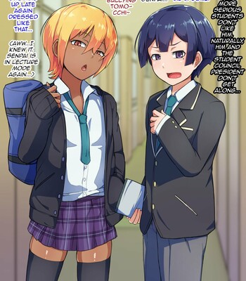 Otokonoko to xx No. 3 ~Kasshoku Inbi na Doukyuusei vs Seijitsu Karin na Seitokaichou~ 008