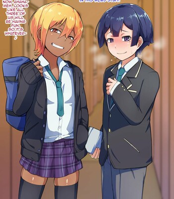 Otokonoko to xx No. 3 ~Kasshoku Inbi na Doukyuusei vs Seijitsu Karin na Seitokaichou~ 043