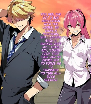 A female boy who lost a fight, a strong male who transferred schools, and a close female friend whom he admires is made to fall for him 012