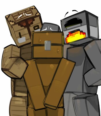 Minecraft Crafting Table x Chest x Furnace