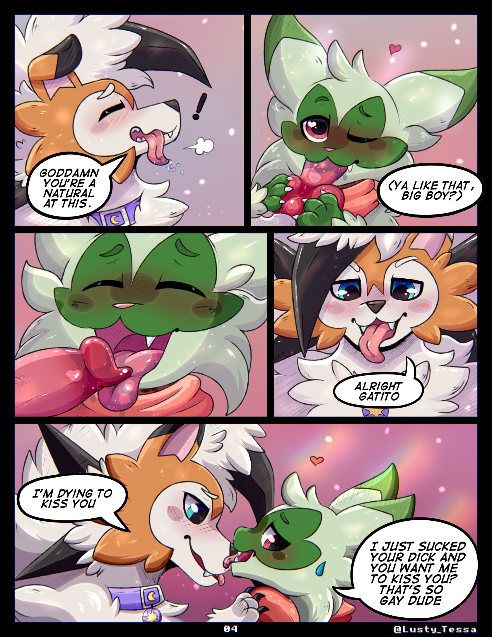 Dusk Lycanroc x Floragato (ongoing) 004