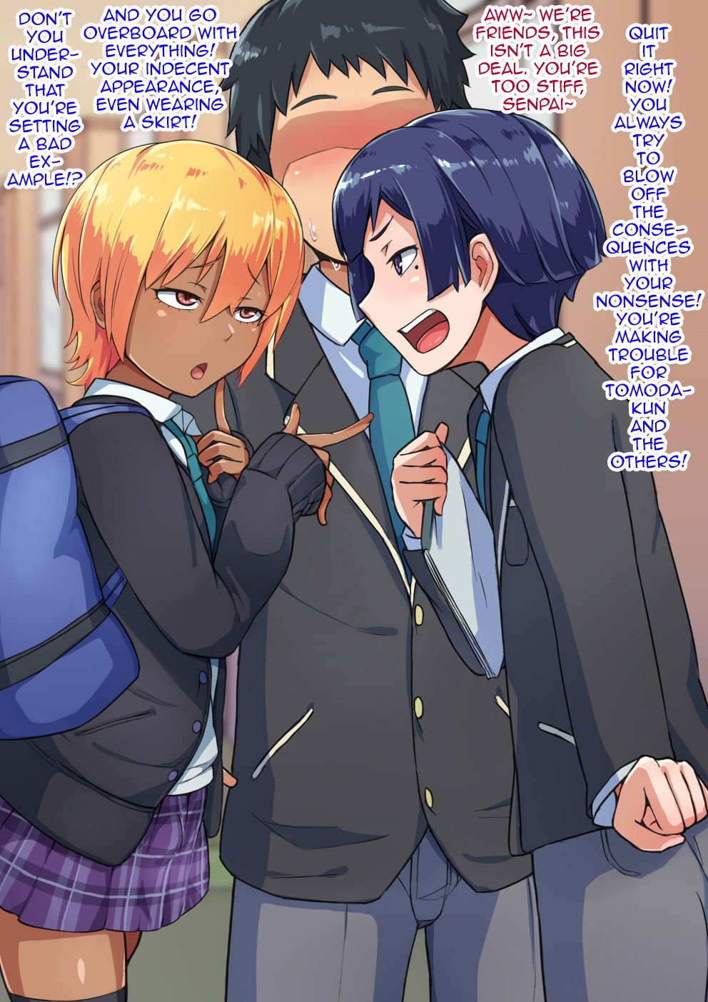 Otokonoko to xx No. 3 ~Kasshoku Inbi na Doukyuusei vs Seijitsu Karin na Seitokaichou~ 010