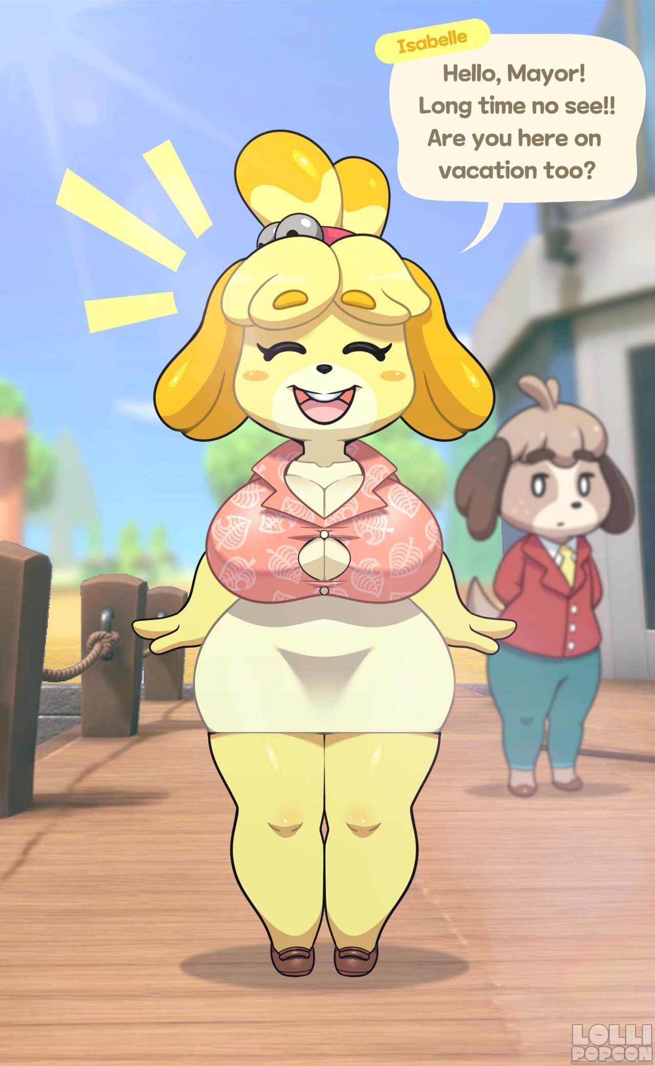 [Lollipopcon] Vacation with the isabelle (Animal Crossing) 001