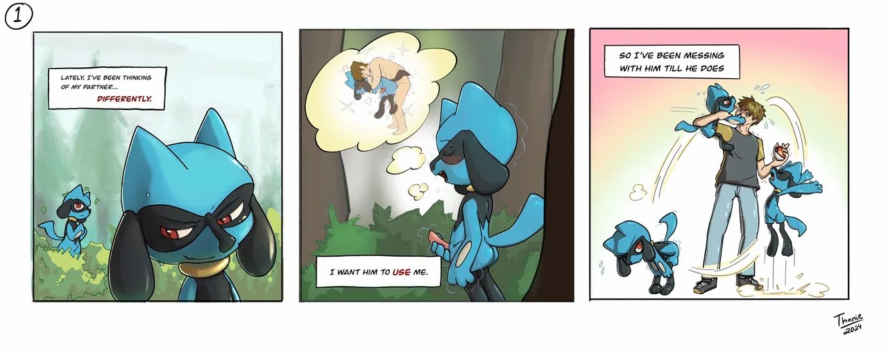 Riolu x Trainer comic 001