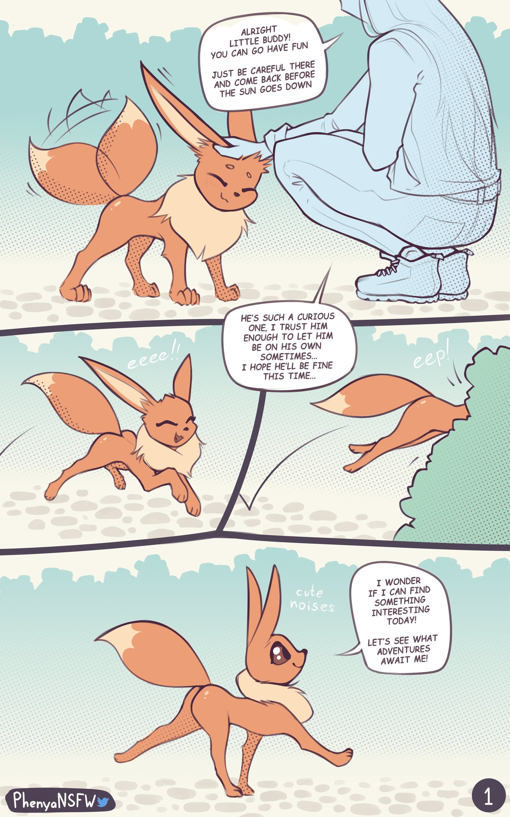 [Phenya] Eevees comic! 001
