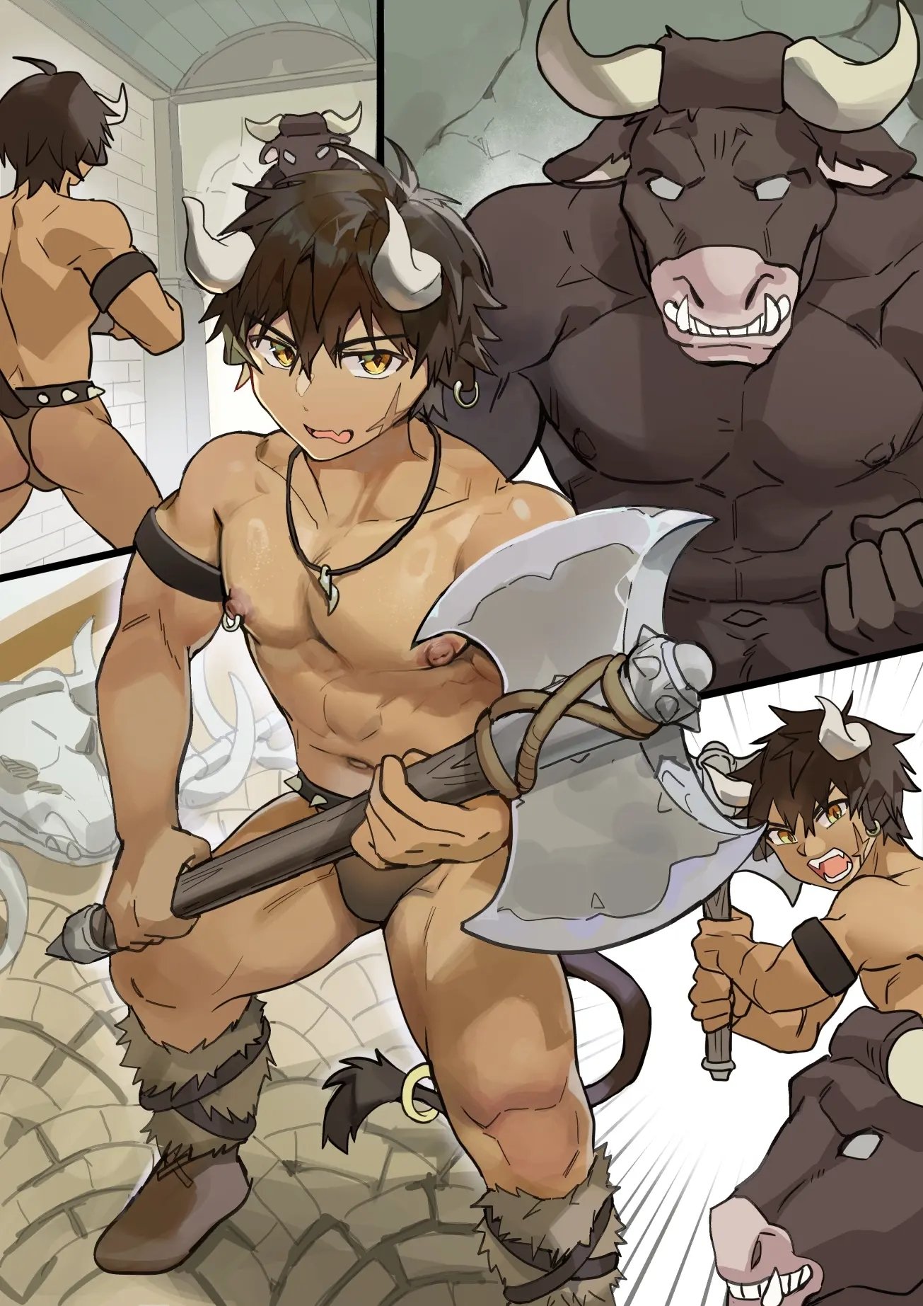 Minotaur X Bautel Being a Mature Bull 011