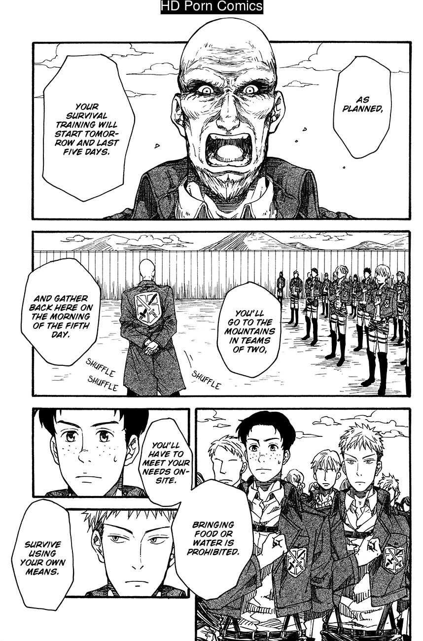 (FALL OF WALL Osaka 2) [MASCARA (Ogami Aki)] Survival (Shingeki no Kyojin) [English] [Baka Dumb Aho Scans] 007